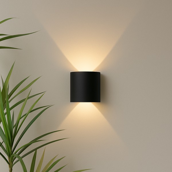 Minimalistische kubusvormige aluminium moderne LED-wandlamp HL3339