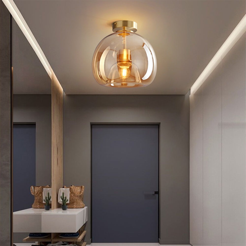 Retro Bubble Concave Glazen Plafondlamp HL847