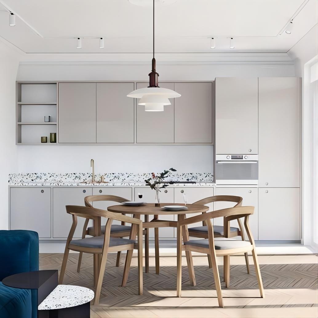 Klassieke Opaalglas Eettafel Hanglamp