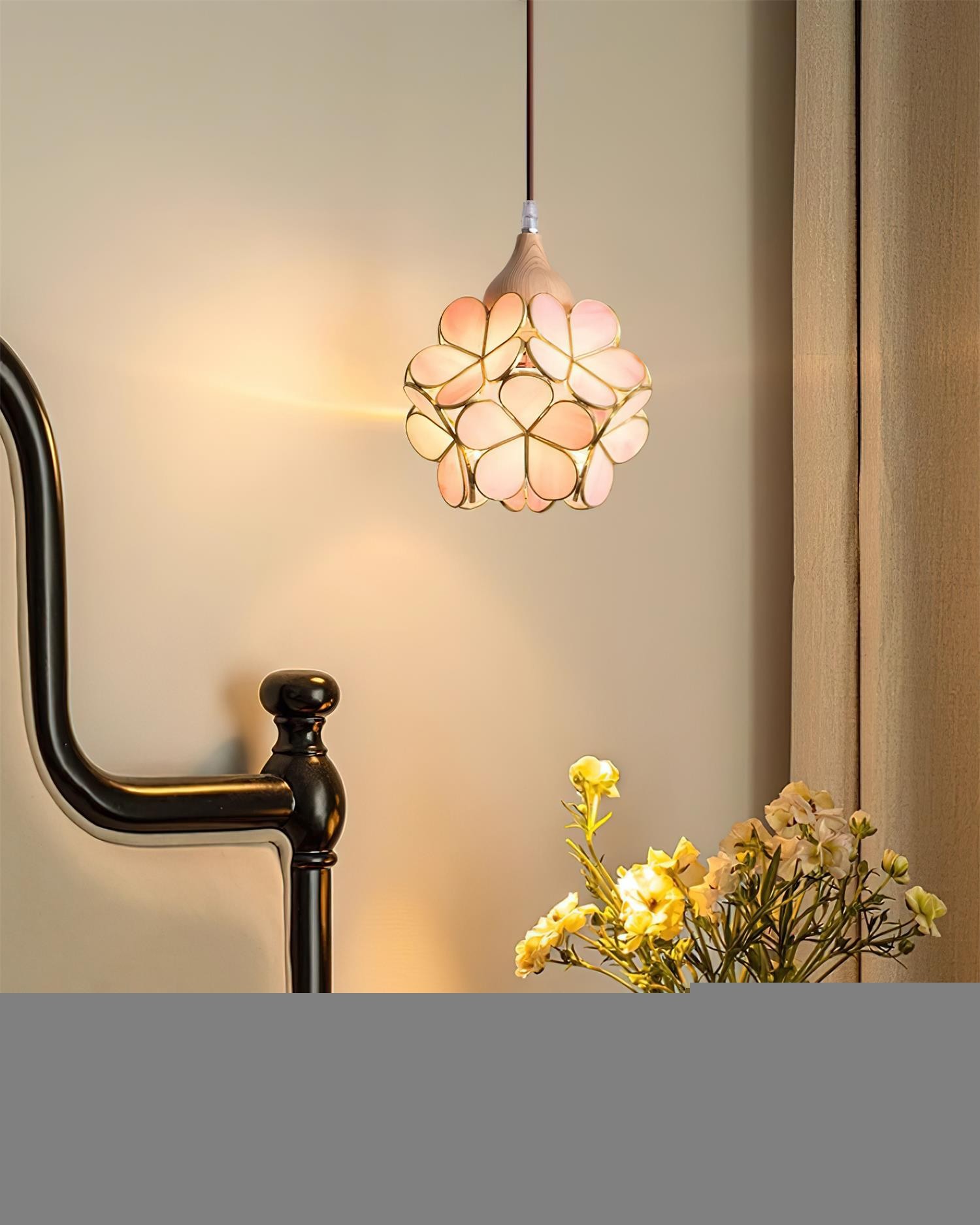 Franse creatieve pastorale stijl bloemen hanglamp HL595