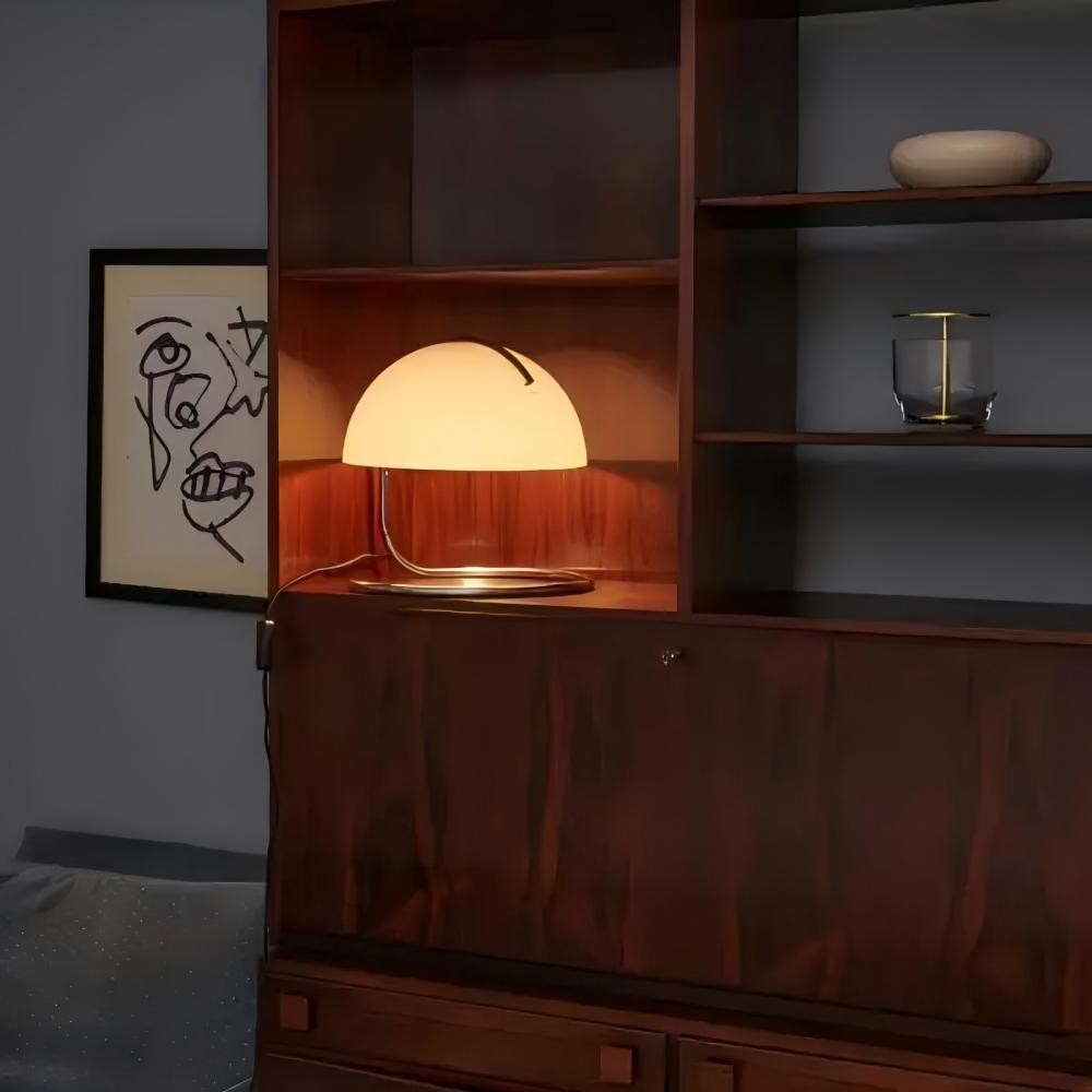 Retro Bauhaus Pudding Glazen Tafellamp HL318