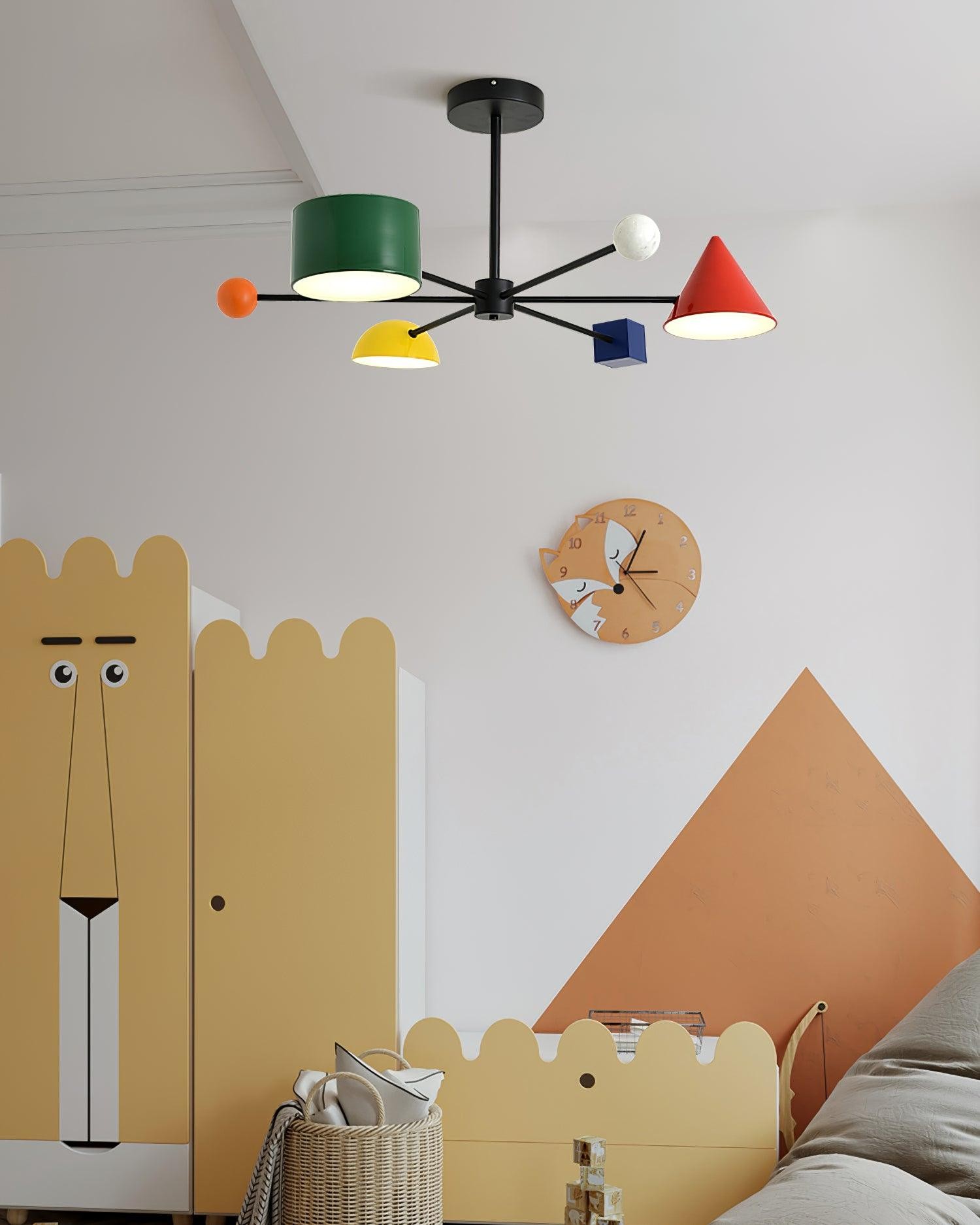 Geometrische kleurrijke plafondlamp HL525