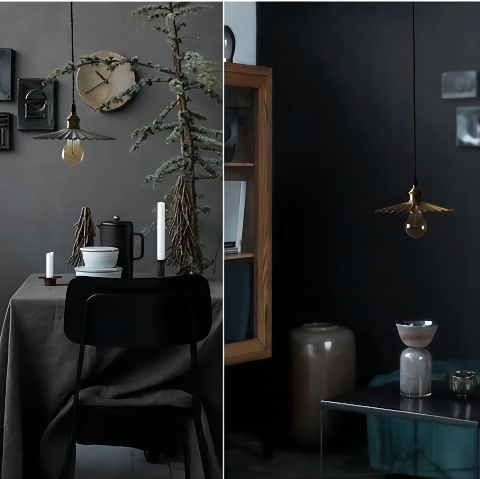 Koperen paraplu hanglamp