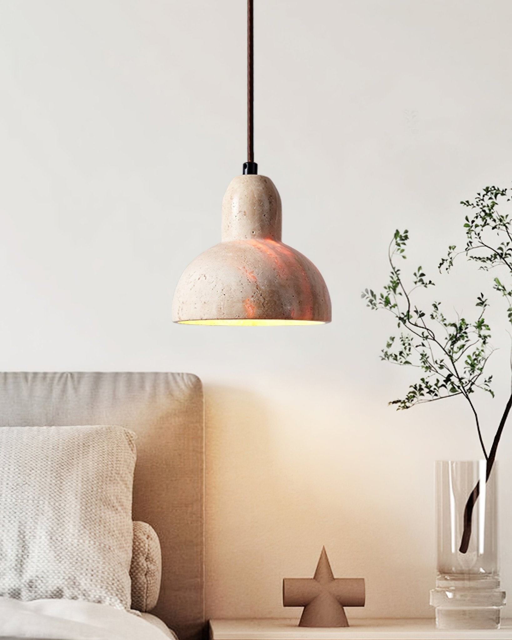 Wabi-Sabi Stijl Creatieve Travertijn Hanglamp HL899