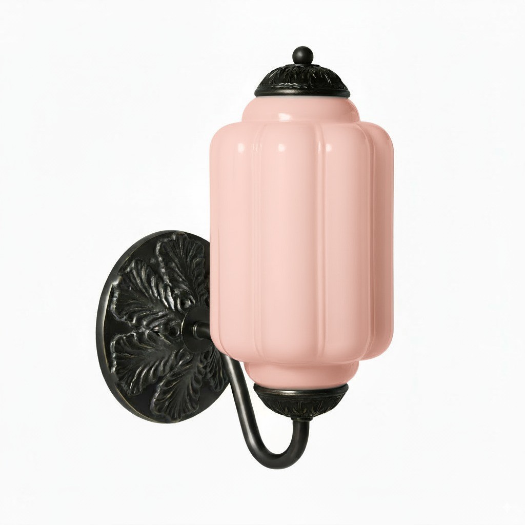 Vintage Melkglas Eloise Kandelaar Wandlamp HL844