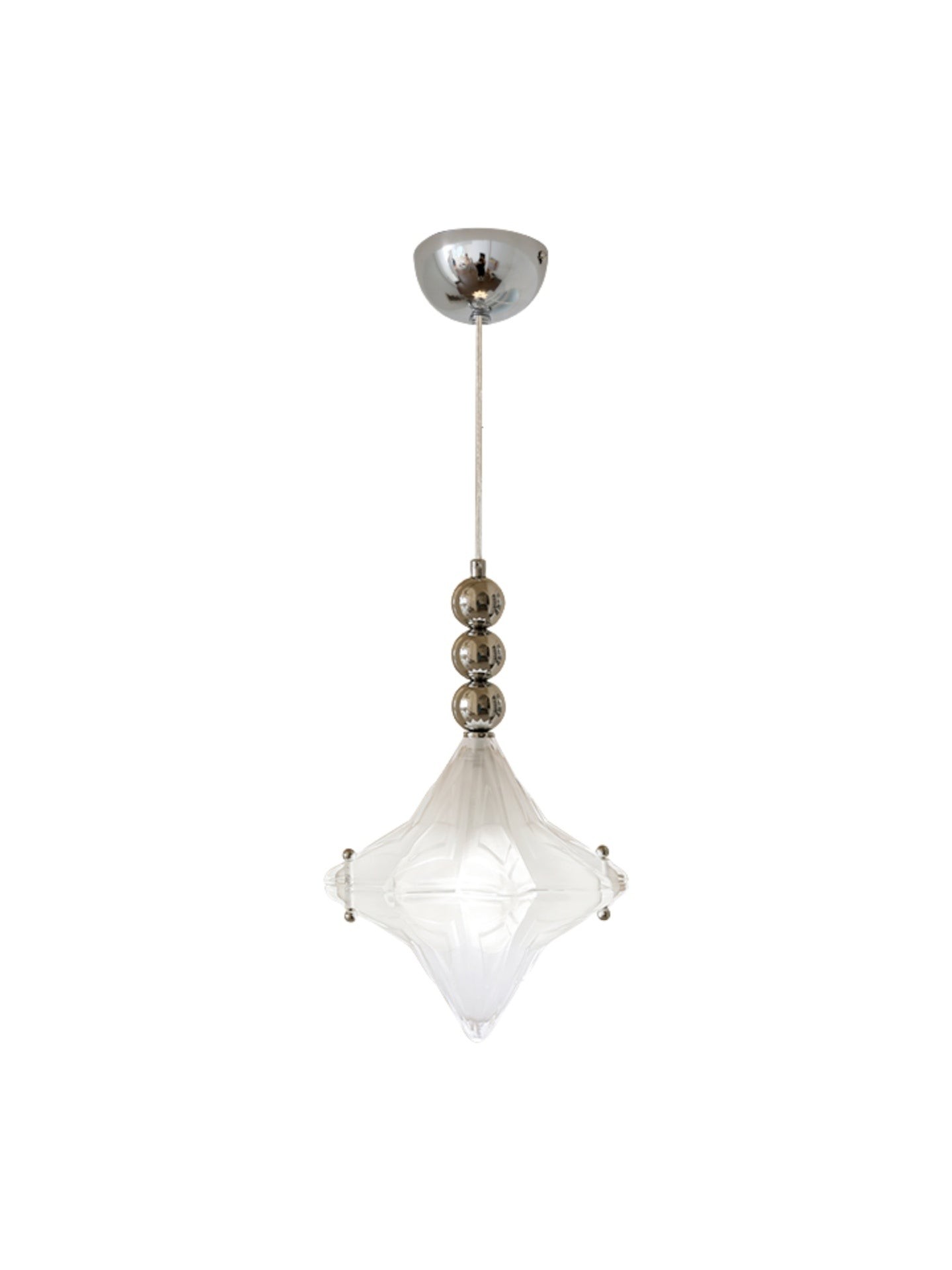 Art Deco Astris Elara Star hanglamp - hanglamp van matglas met geometrische stijl HL1792