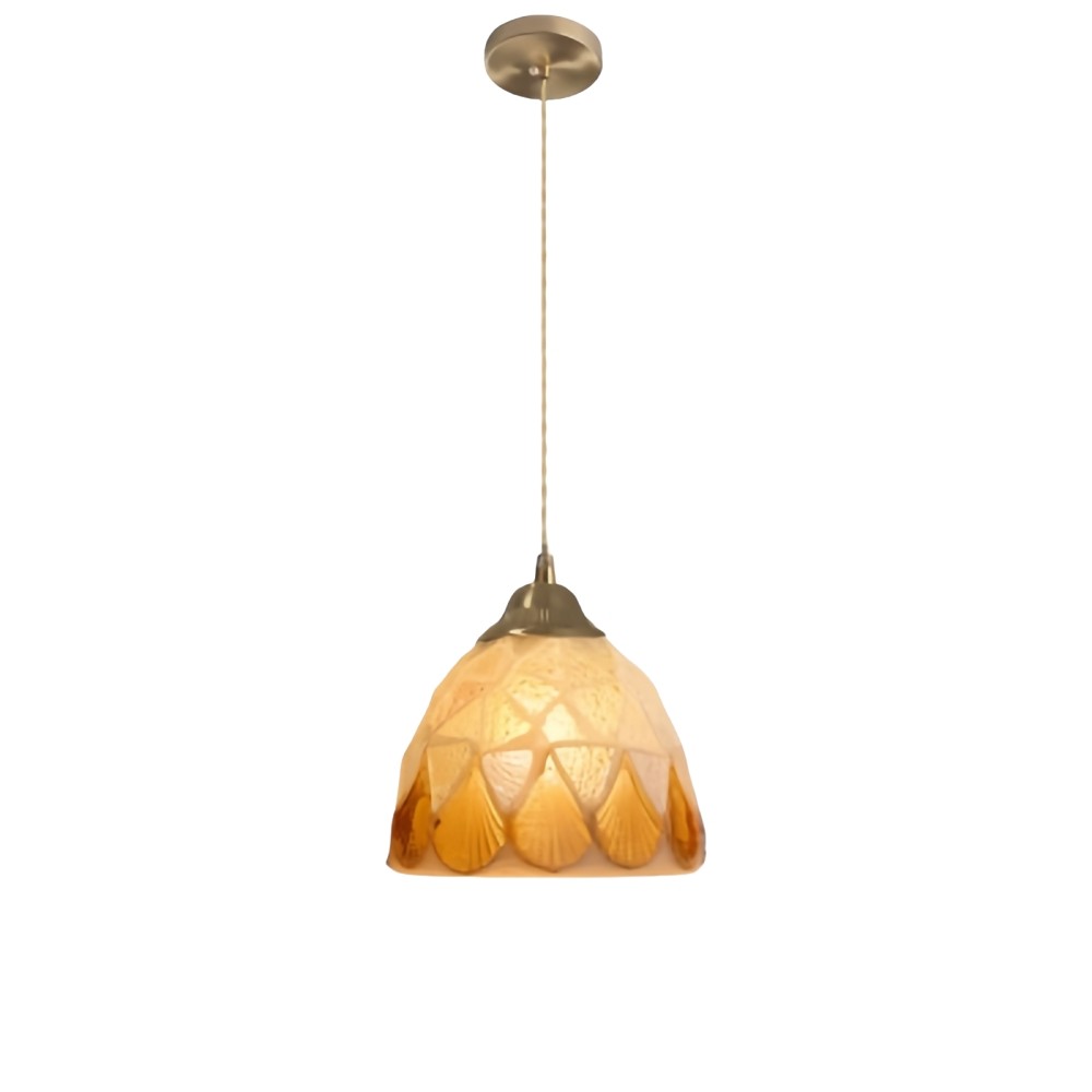 Retro kleurrijke natuurlijke schelp handgemaakte messing hanglamp HL1279