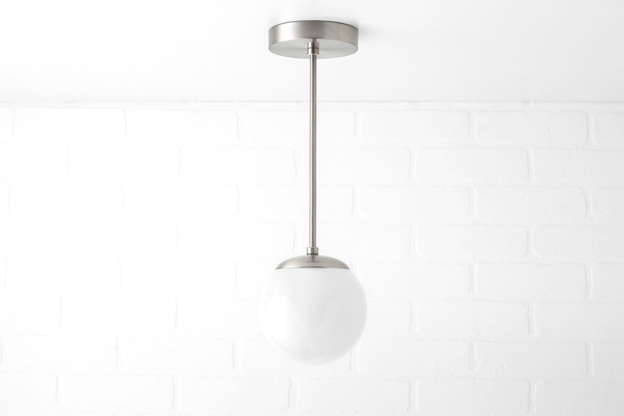 Glorica Glazen Witte Bolvormige Hanglamp - Mid-Century Modern Glazen Hanglamp HL1672
