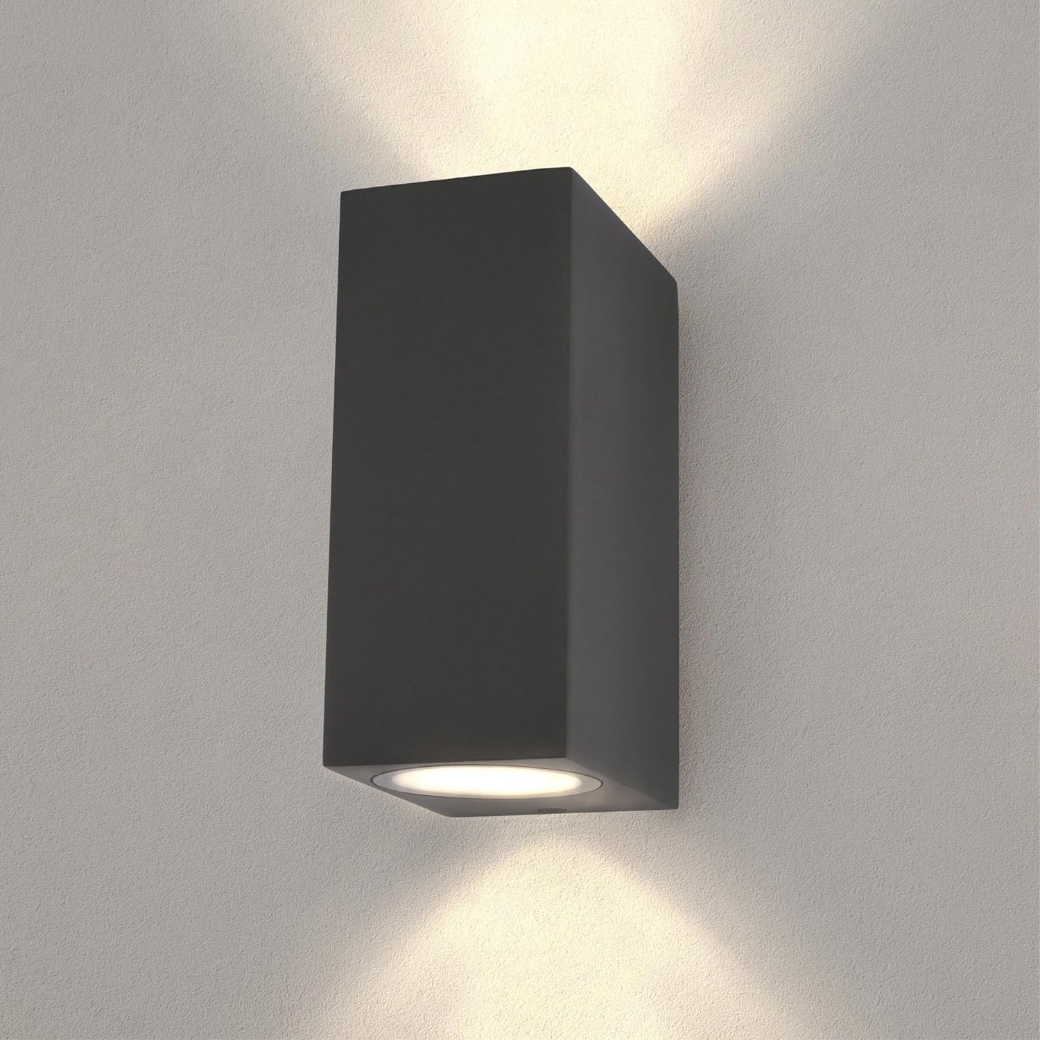Moderne vierkante zwarte lange kubus wandlamp HL199