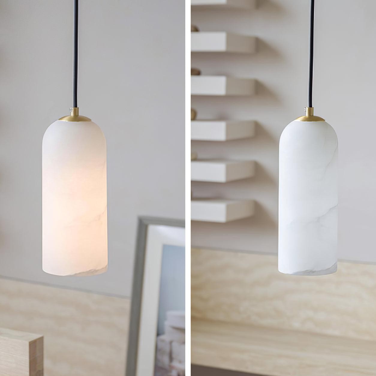 Luxe Albasten Cilinderstenen Hanglamp HL1059