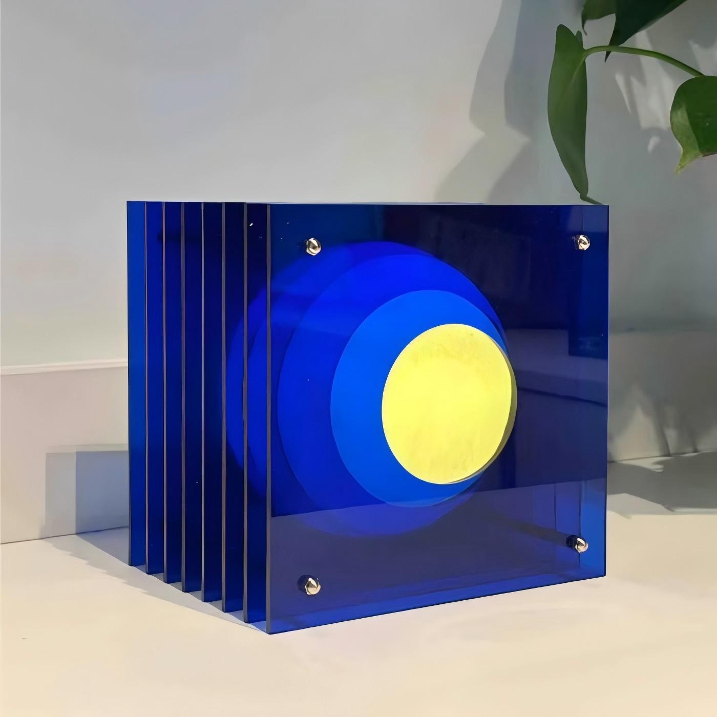 Maanvormige geometrische kubus tafellamp - Sfeervolle lichtbol HL1831