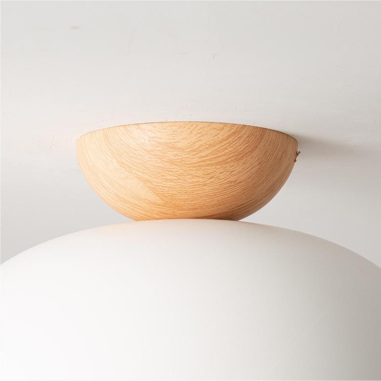 Moderne semi bloemknop houten plafondlamp HL188