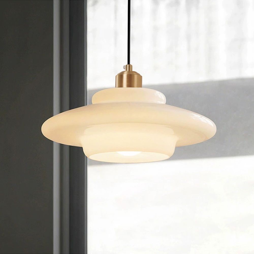 Art Deco Glazen Hanglamp - Elegante Sculpturale Hanglamp Voor Eetkamer en Keuken HL190
