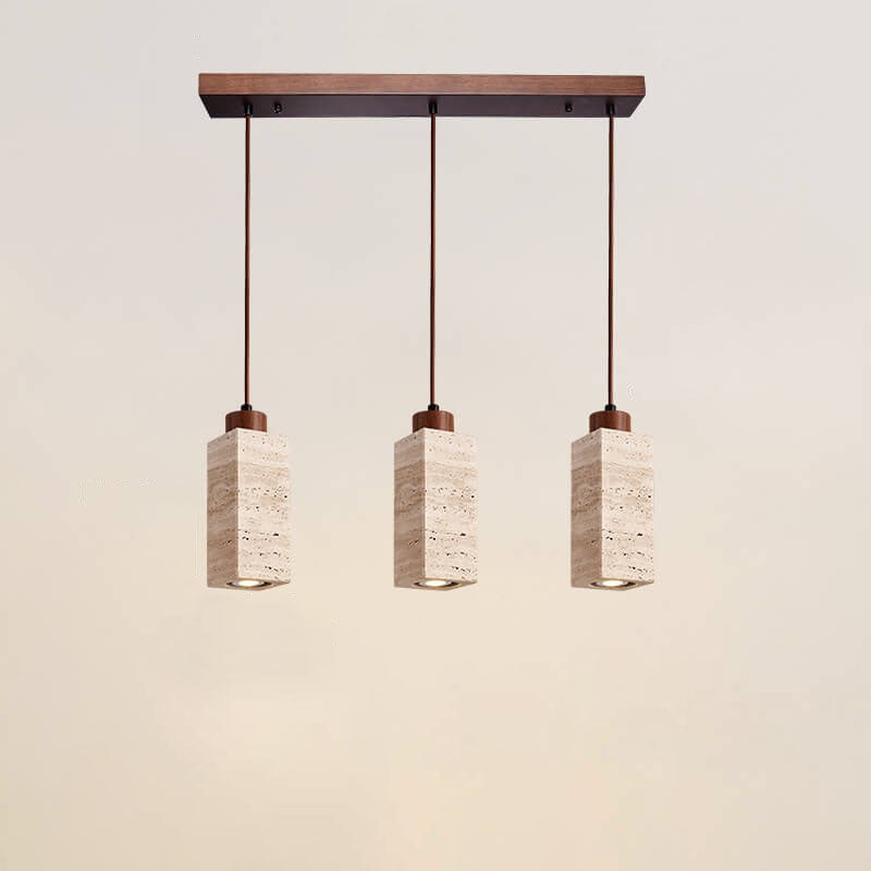 Wabi Sabi hanglamp van massief hout en steen HL971