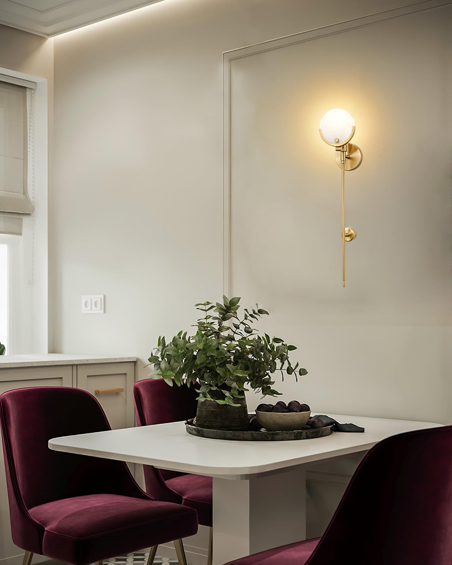 Ava messing alabaster wandlamp HL2941