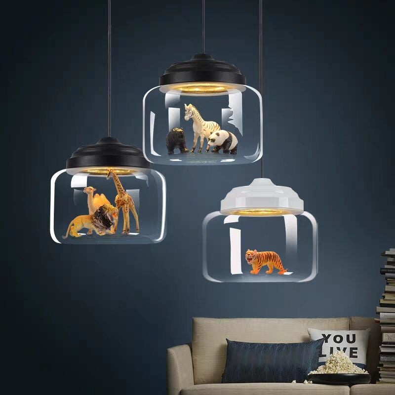 Glazen Kap Little Zoo Hanglamp Voor Kinderkamer HL30