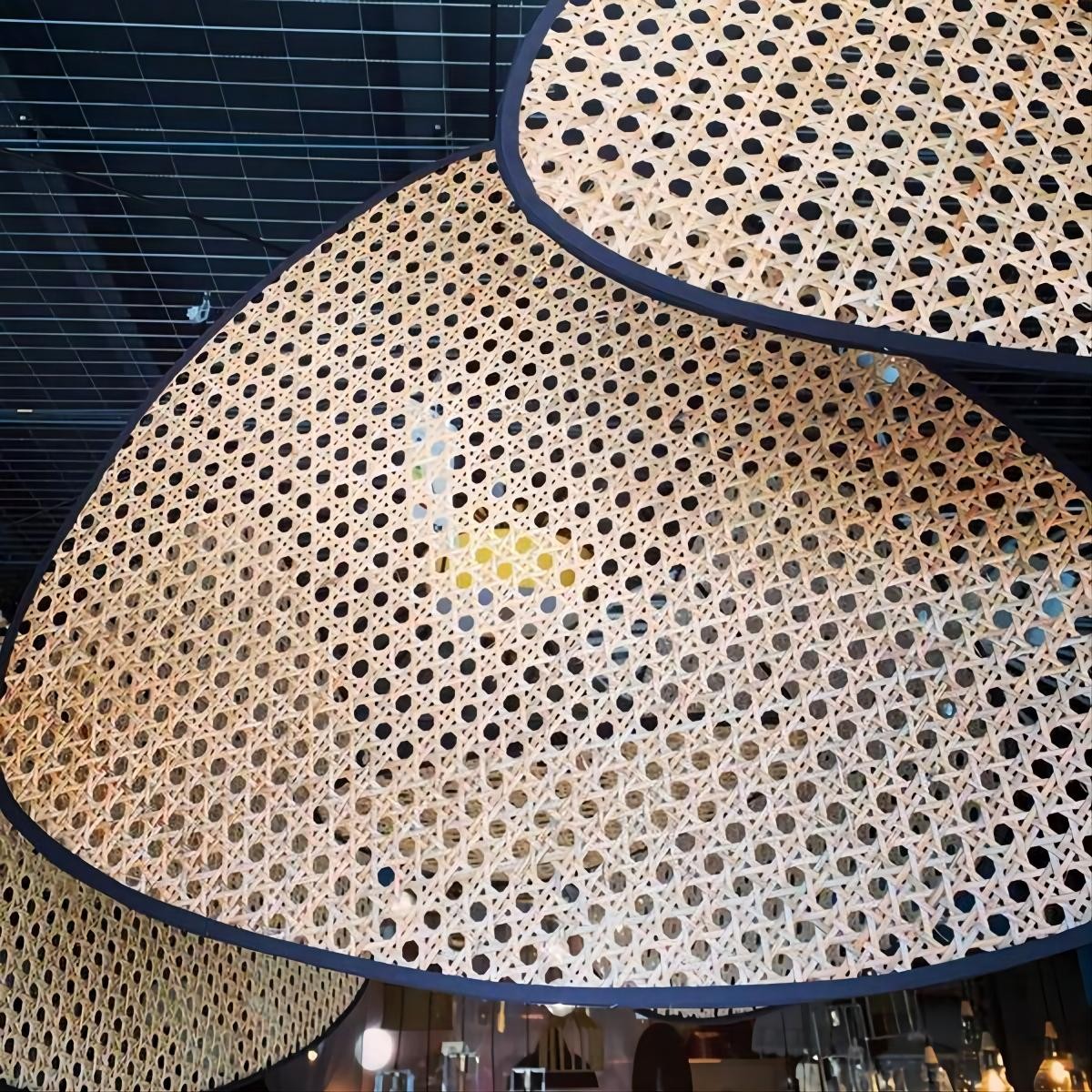 Natuurlijk Rotan Hanglamp Screen Cannage