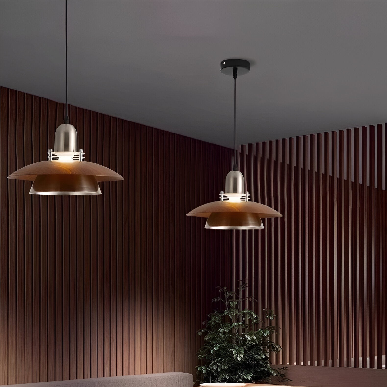 Retro middeleeuwse metalen vliegende schotel hanglamp HL1239
