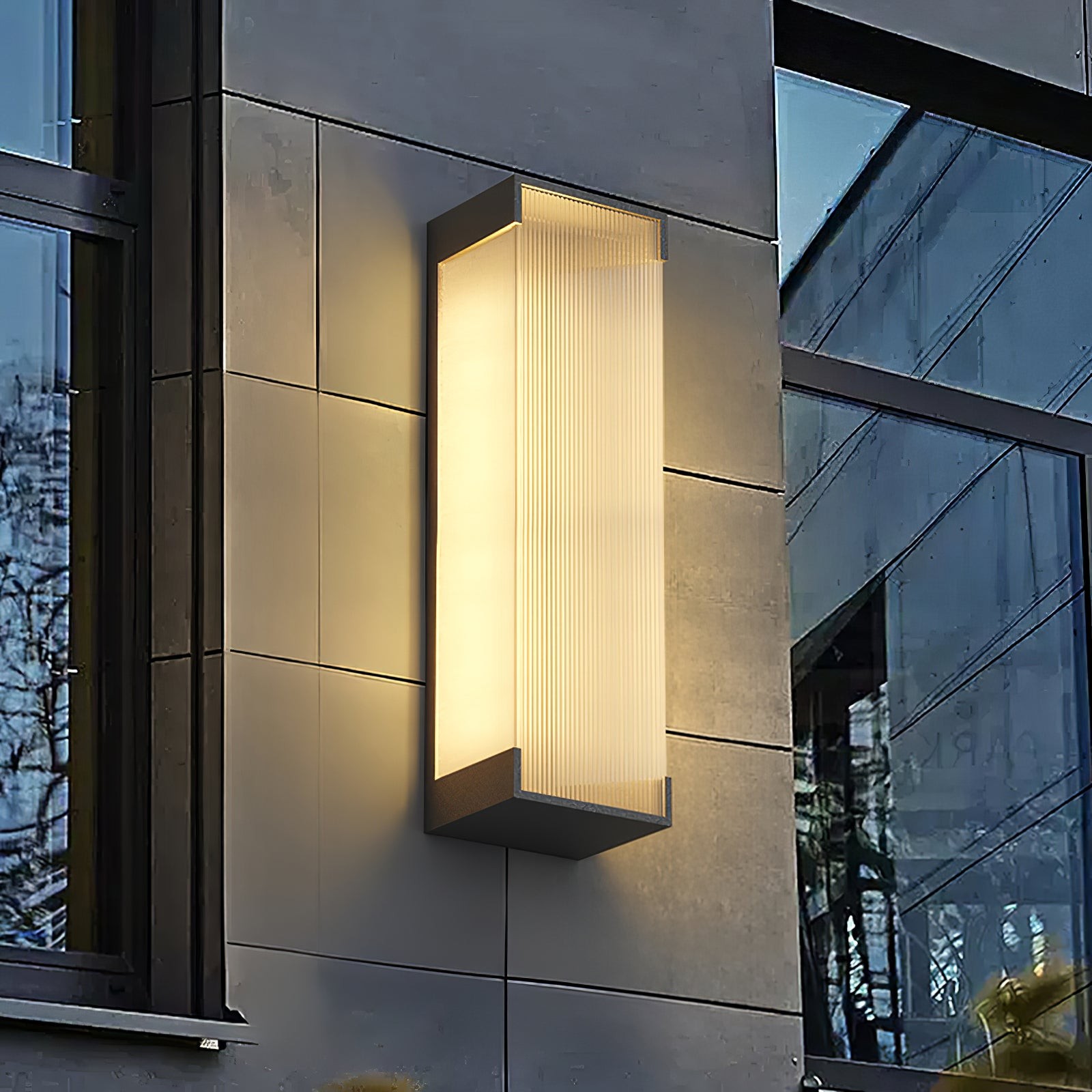 Rechthoekige buitenwandlamp HL793