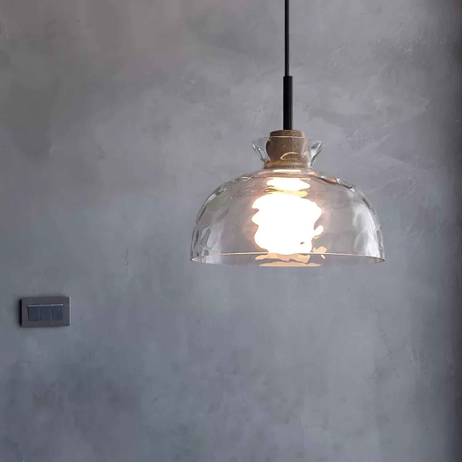 Moderne Water Ripple Transparante Glazen Hanglamp HL798