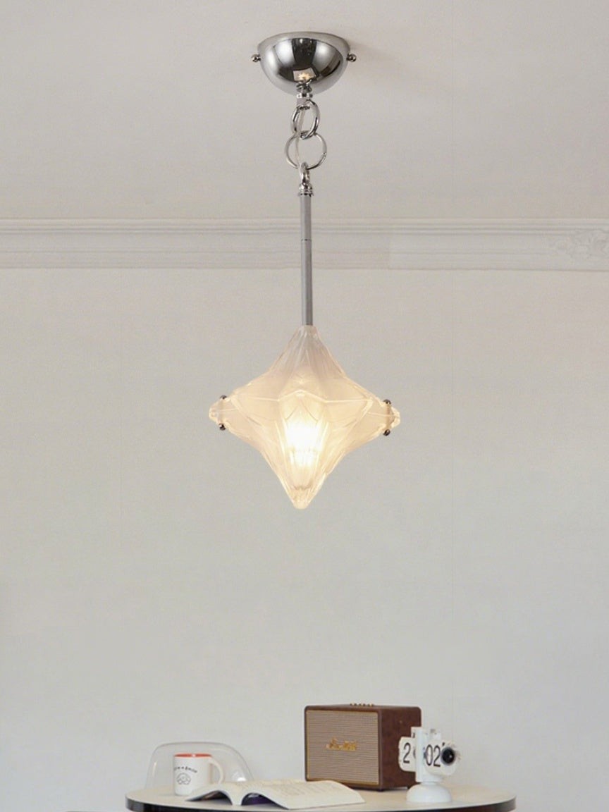 Art Deco Astris Elara Star hanglamp - hanglamp van matglas met geometrische stijl HL1792