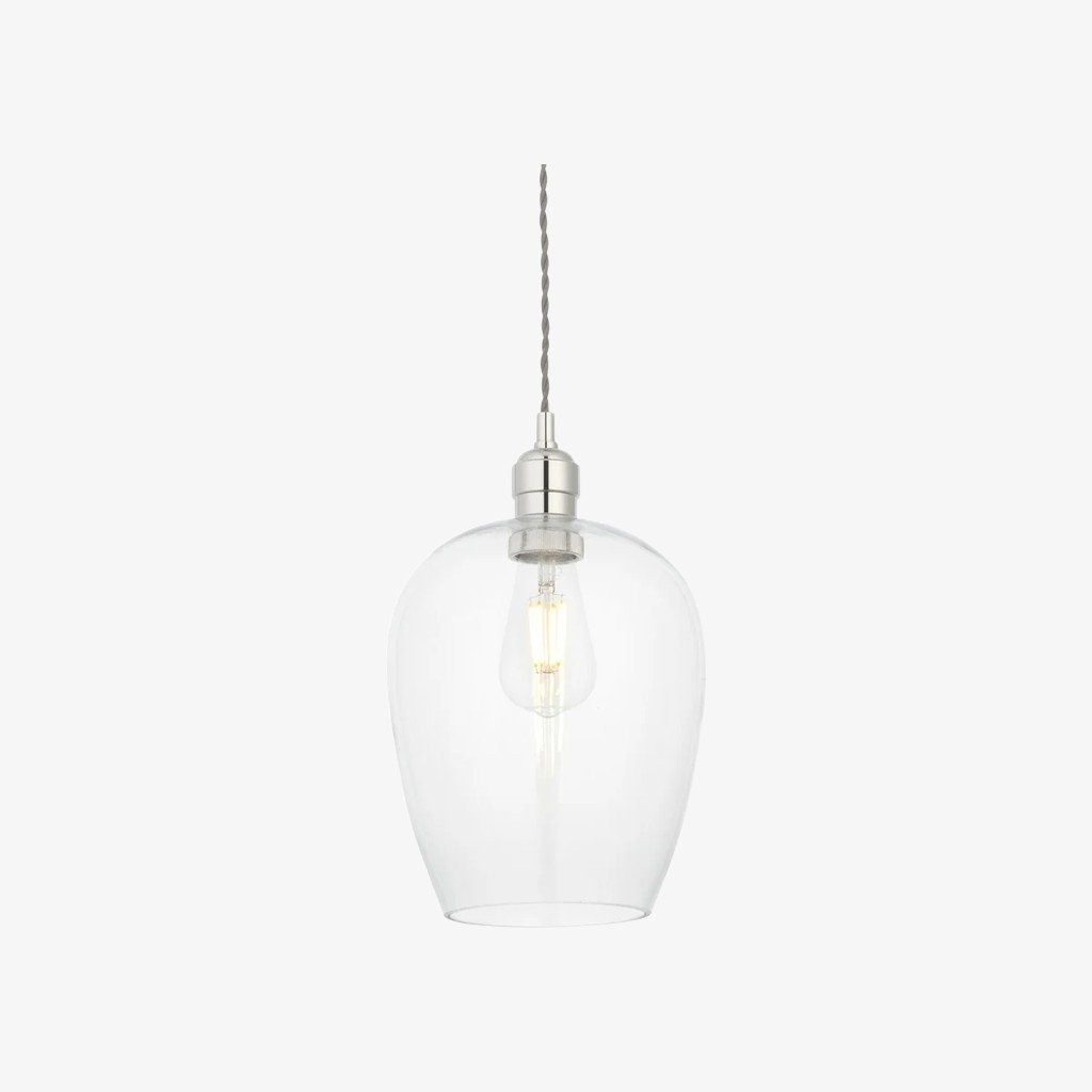 Clarione in hoogte verstelbare glazen hanglamp - Klassieke Art Deco lamp HL2231