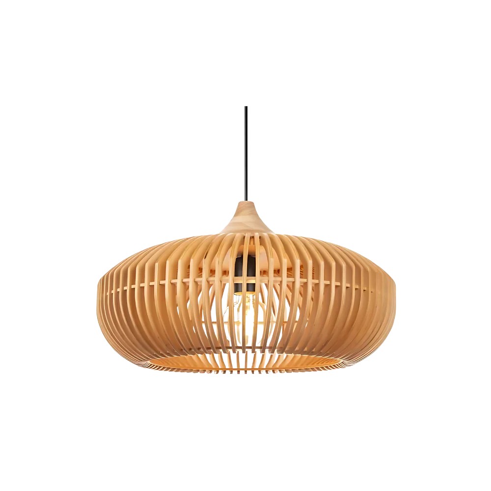 De Halo of Zen Japandi houten hanglamp HL3390