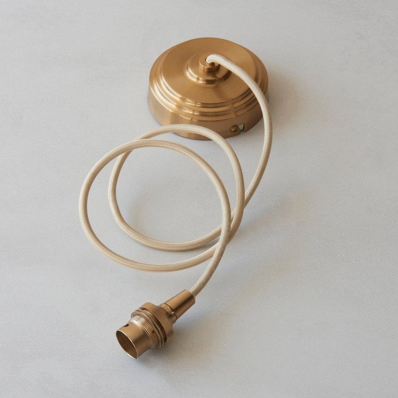 Plaitar Moderne Messing Hanglamp - Minimalistische Plafondlamp met Gevlochten Snoer voor Gang HL2190
