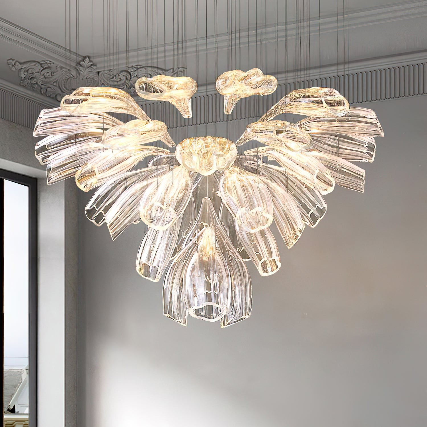 Glazen Lotus Kroonluchter HL1143