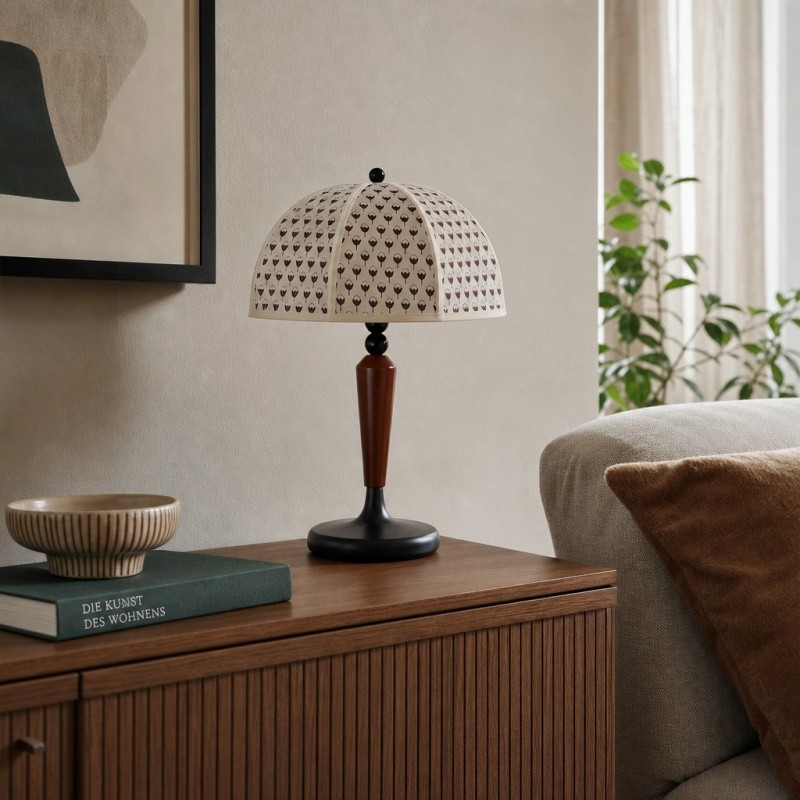 Fennary Franse vintage tafellamp - Elegant klassiek ontwerp voor slaapkamer en woonkamer HL3596