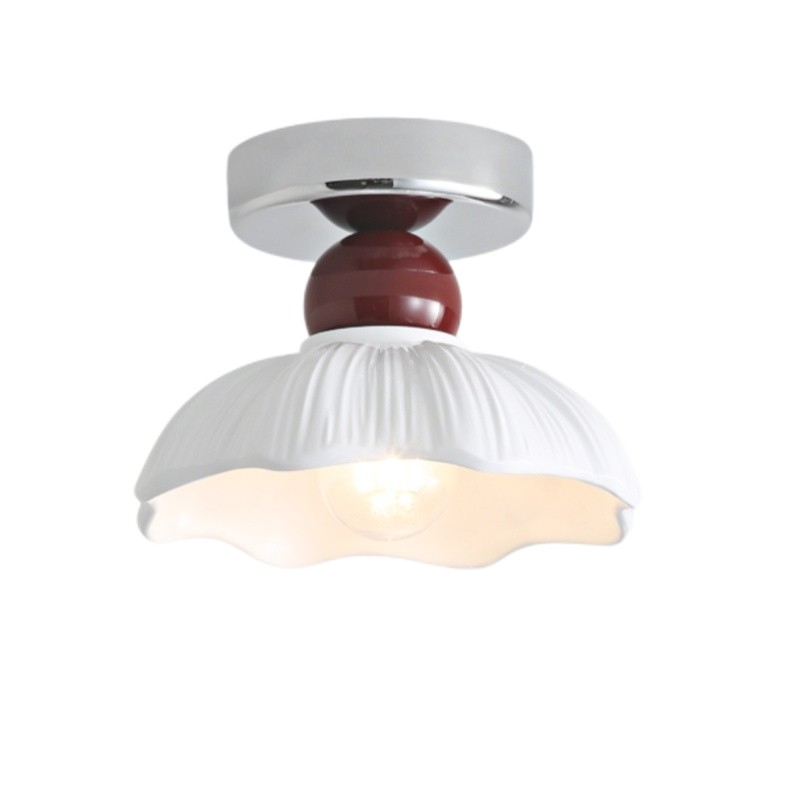 Nordic Retro Bloemblaadje Crème Plafondlamp HL229