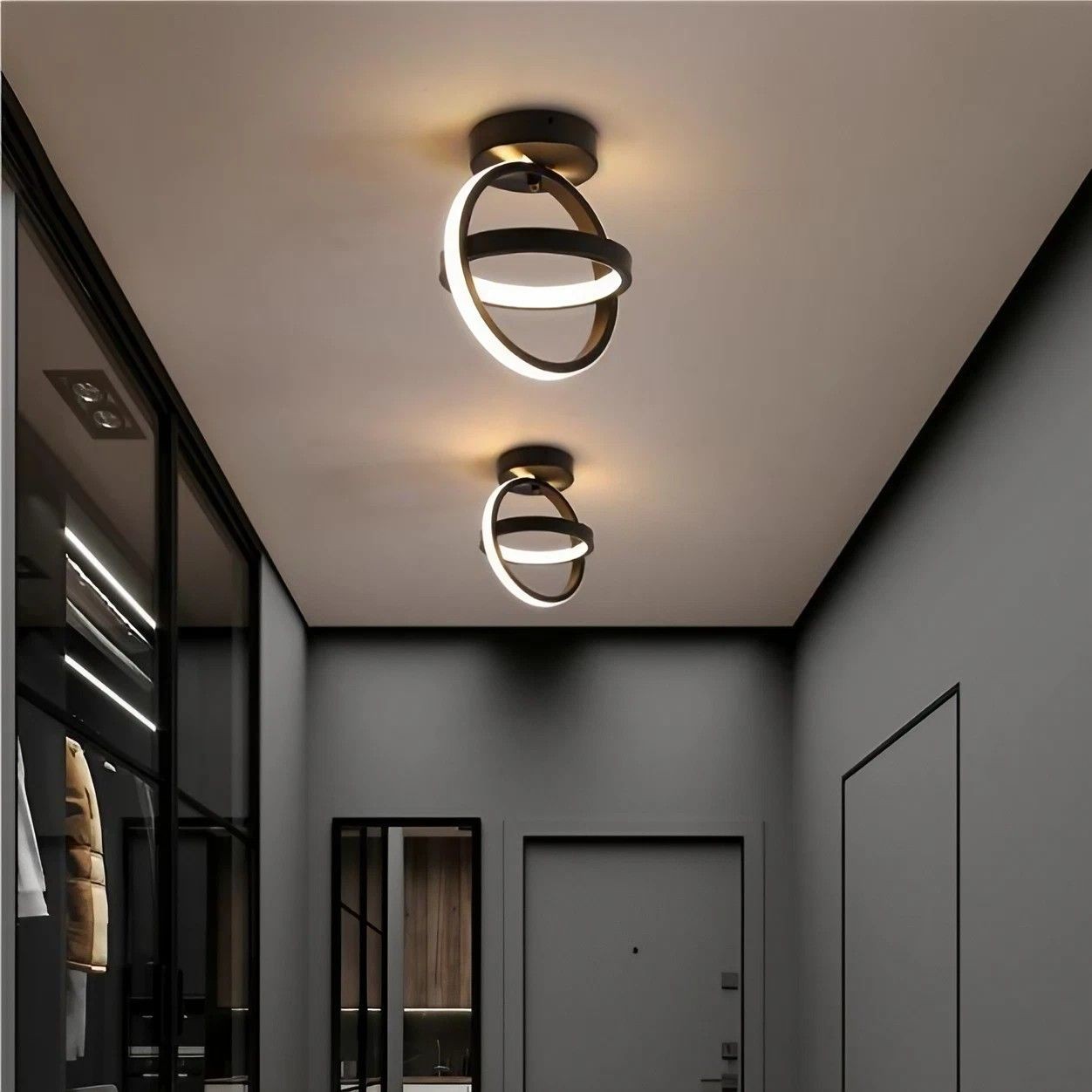 Nordic Ribbon gekruiste cirkel plafondlamp HL195
