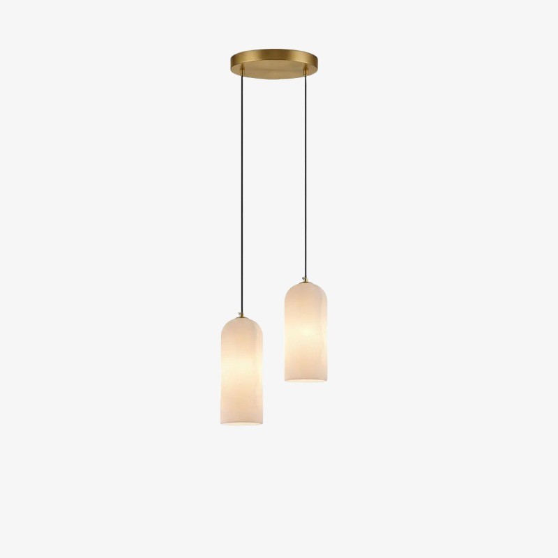Alabresca Mid Century Alabaster Hanglamp - Hanglamp met meerdere koppen voor keukeneiland HL2487
