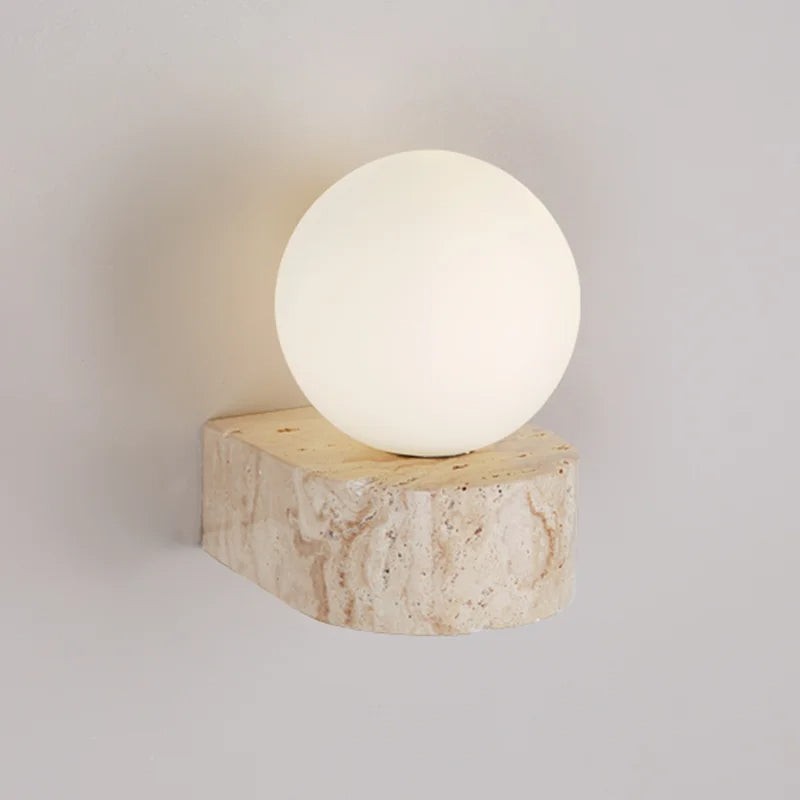 Travertin halfronde wandlamp HL3439