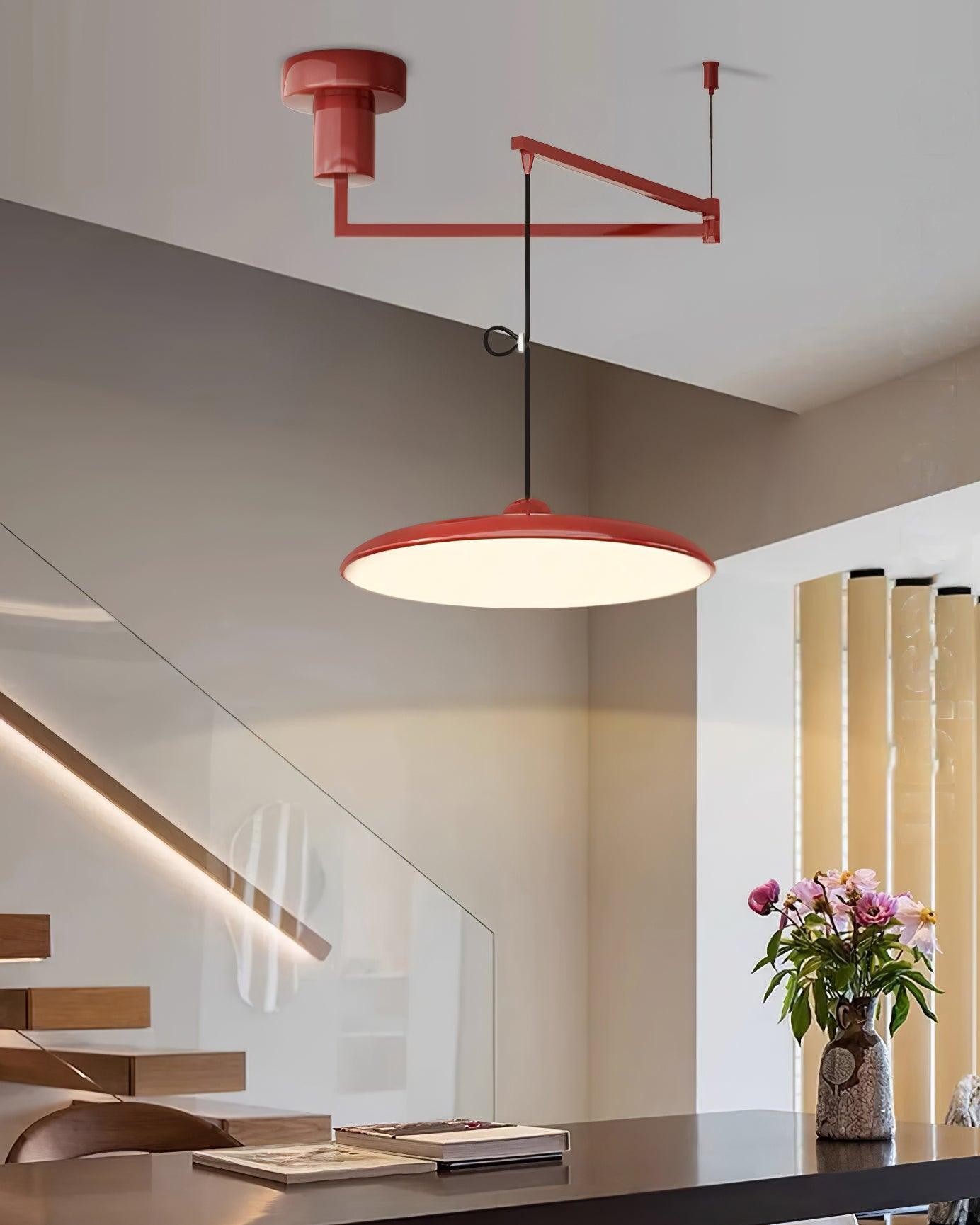 Eenvoudige moderne verstelbare hanglamp met zwenkarm HL885
