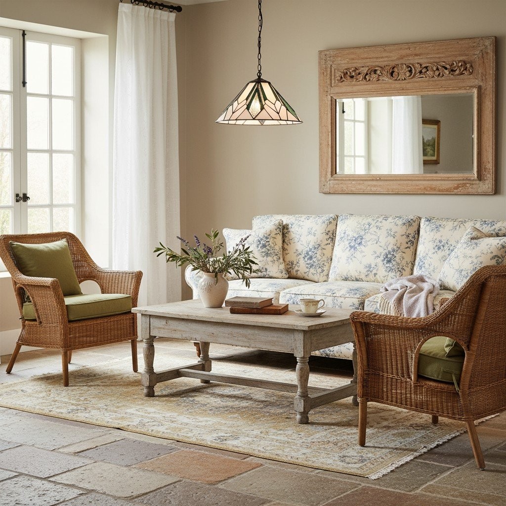 TF Astoria Tiffany plafondpendel - Geometrisch glazen ontwerp met reliëf voor de woonkamer HL2236