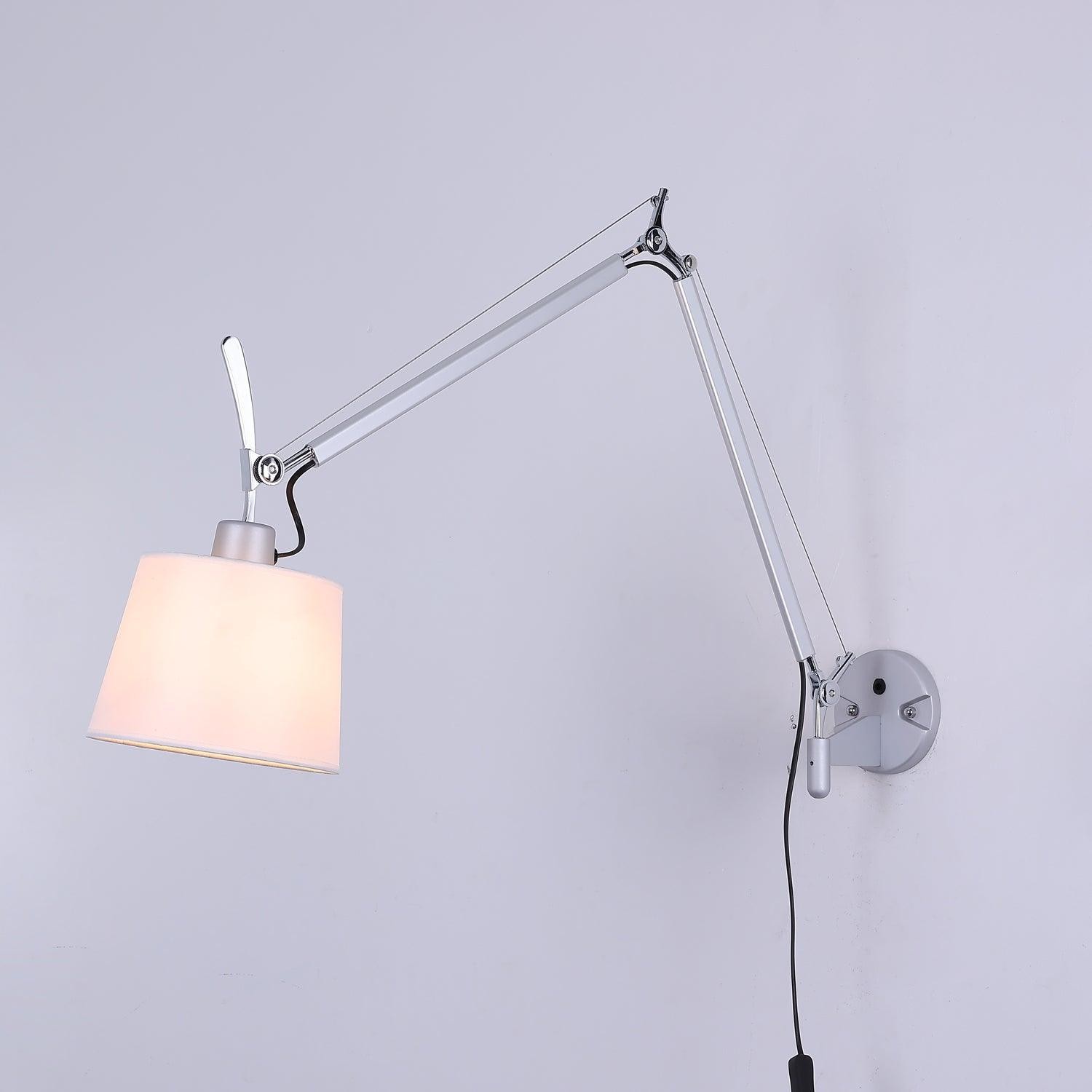 Moderne metalen wandlamp met emmerdesign en wip HL1109