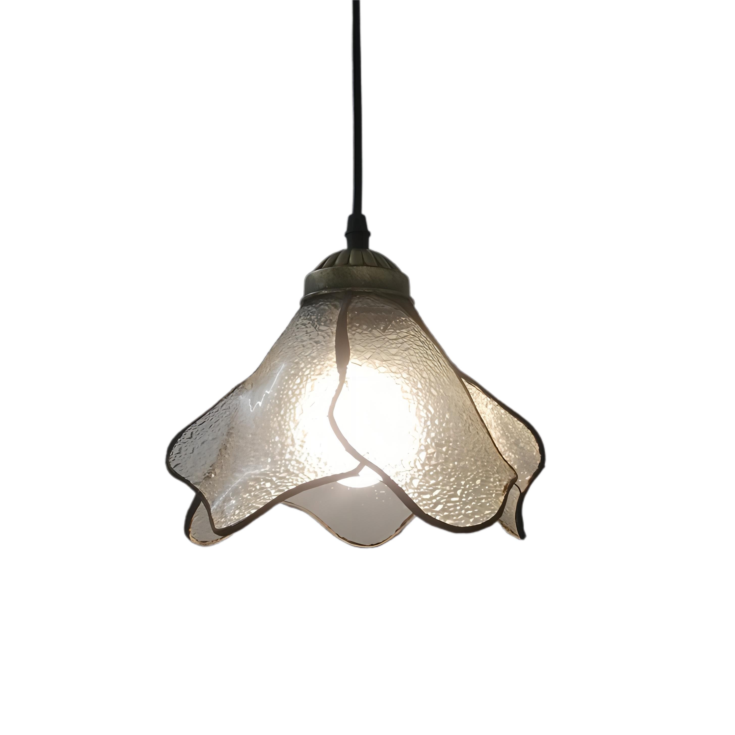 Vintage Lotusbloem Glazen Hanglamp HL129