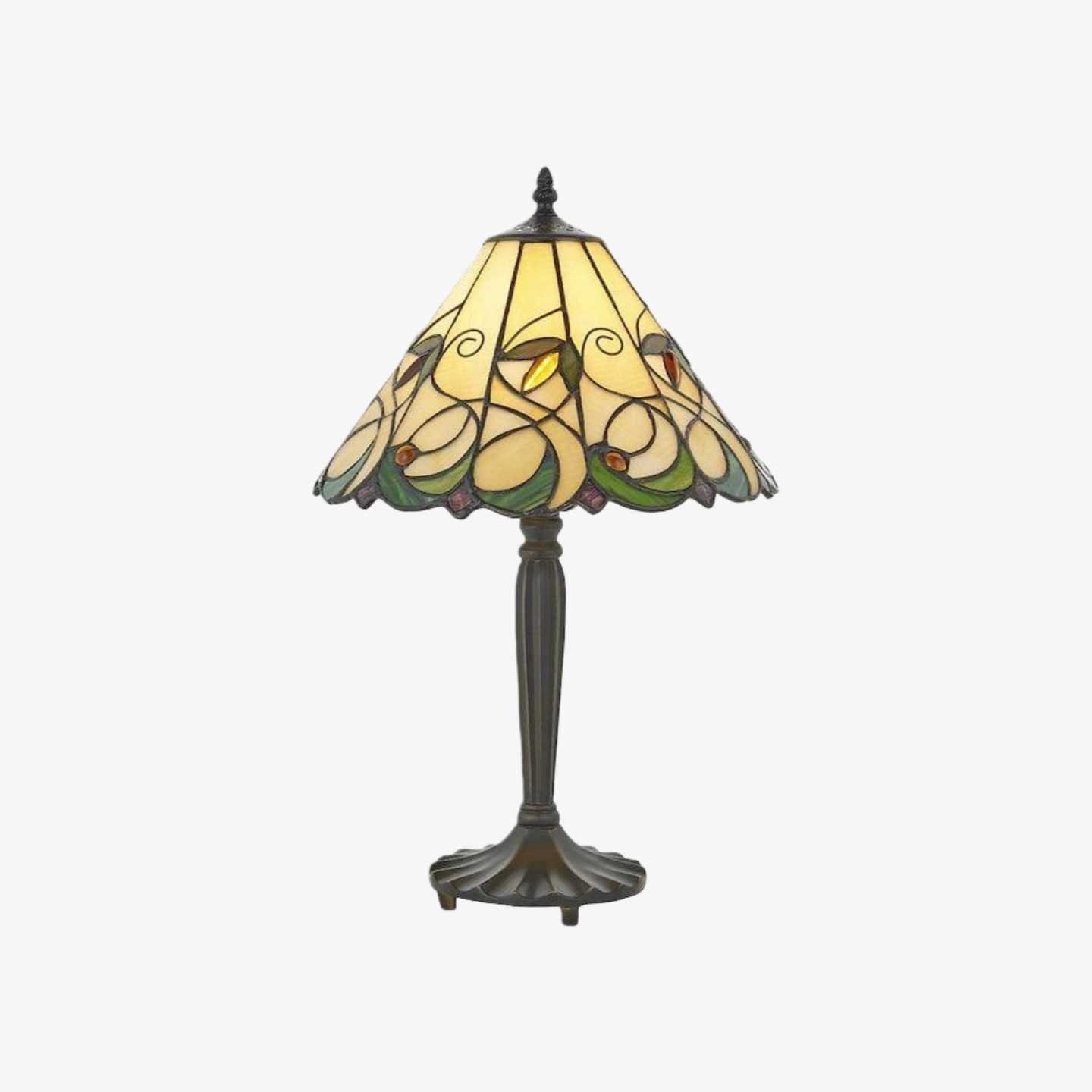 TF Jamelia Classic Tafellamp van gebrandschilderd glas - Handgemaakte glazen lamp voor de slaapkamer HL2051
