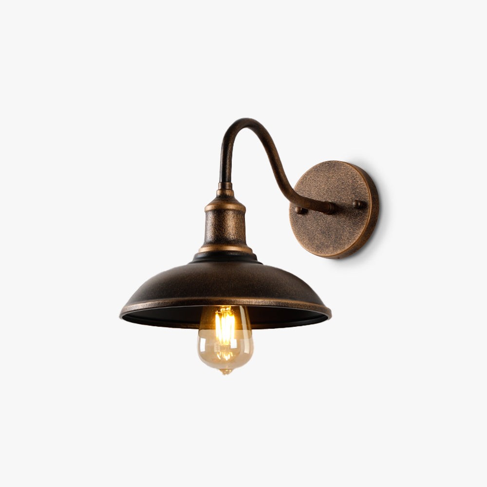 Retro industriële komvormige waterdichte buitenwandlamp HL999