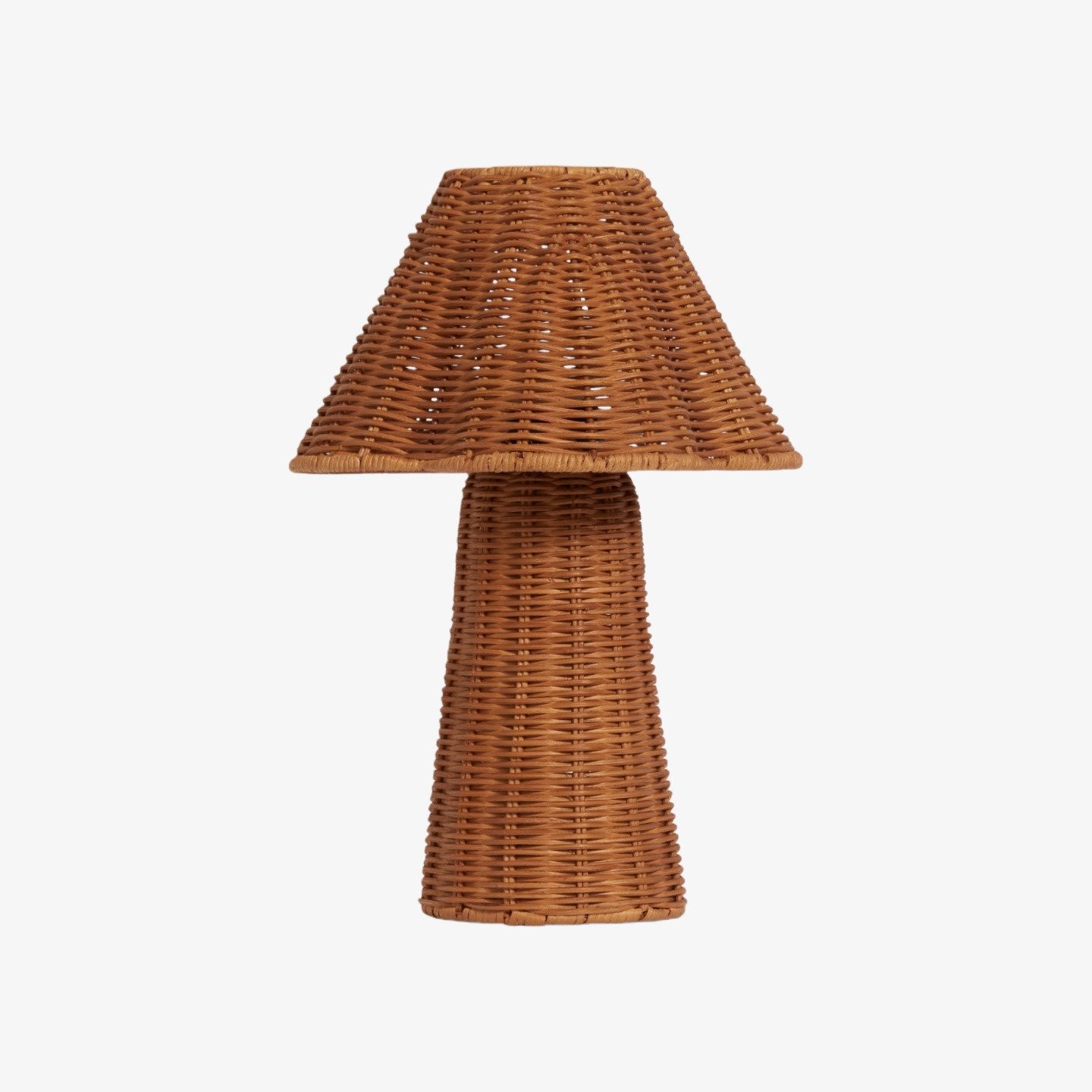 Wickara Sculpturale Rotan Mini Tafellamp - Natuurlijke Geweven Afwerking Geschikt voor Bijzettafels & Hal HL1881