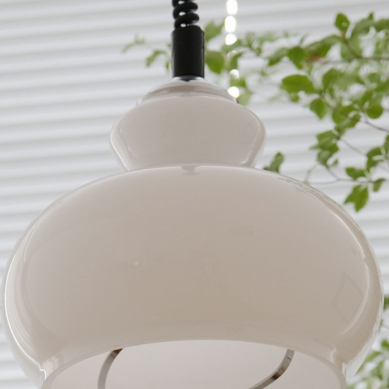 Lunea Nordic verstelbare retro hanglamp van crèmekleurig glas HL3508