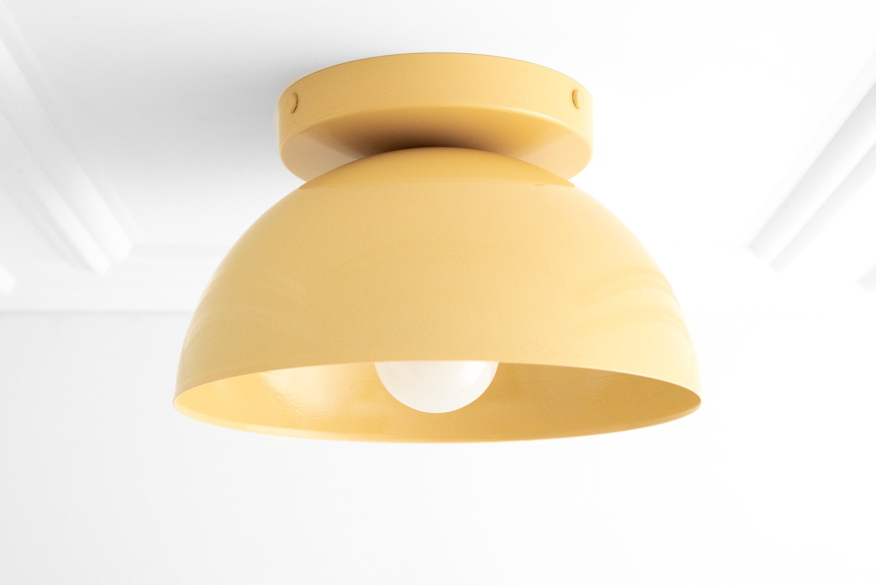 Metio Dome Shade Plafondlamp - Moderne Gekleurde Metalen Lamp voor Woonkamer en Slaapkamer HL1733