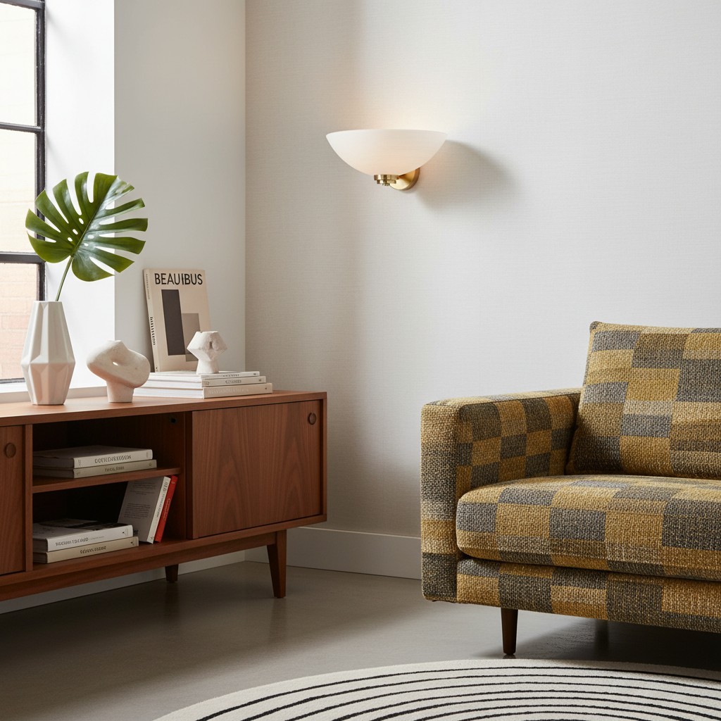 Lunetal Uplighter Retro Art Deco Profiel Wandlamp - Decoratieve Wandlamp voor Hal of Studiekamer HL2036