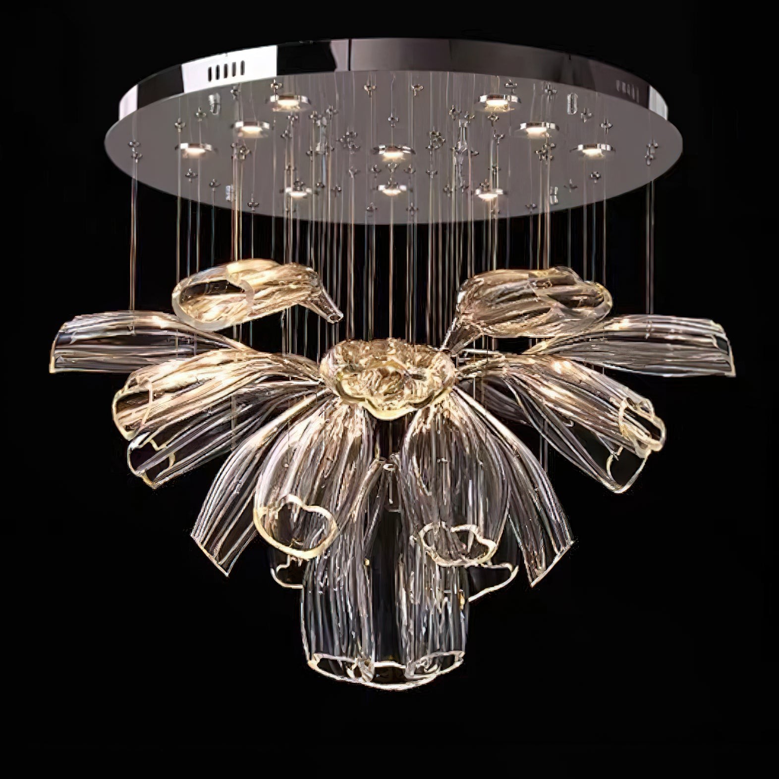 Glazen Lotus Kroonluchter HL1143