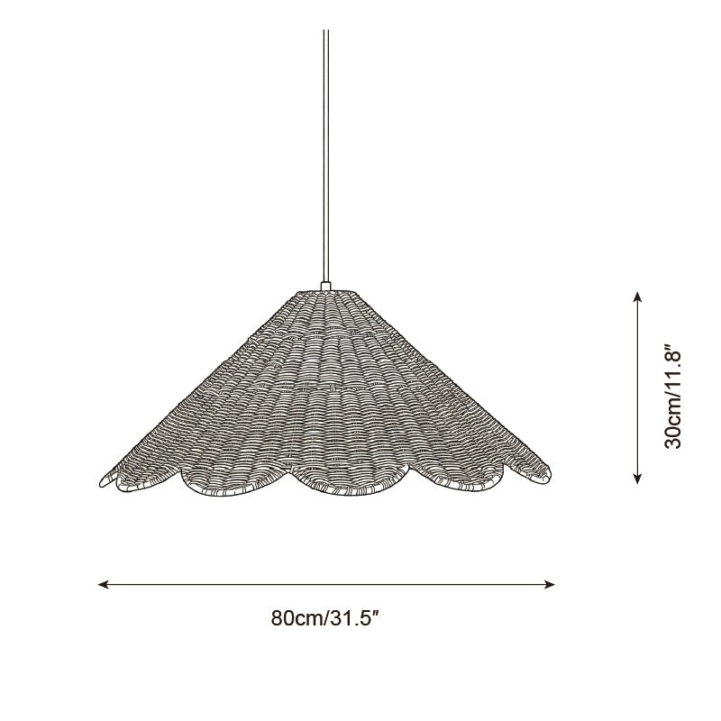 Hanglamp met geschulpte rand HL2862