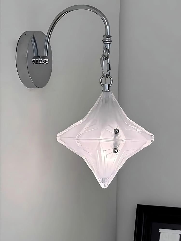 Art Deco Star Wandlamp - Matglazen Lamp voor Hal - Astris Selene HL1797