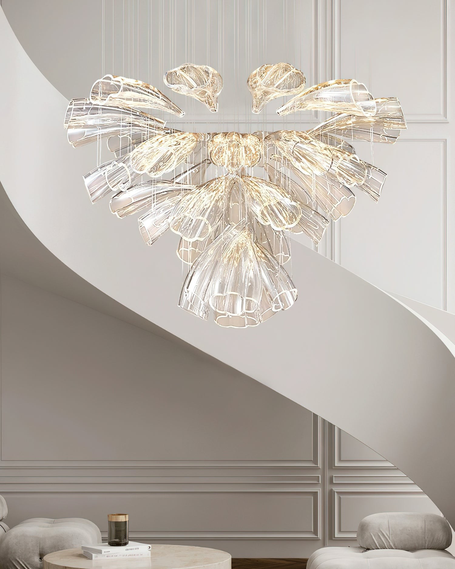 Glazen Lotus Kroonluchter HL1143