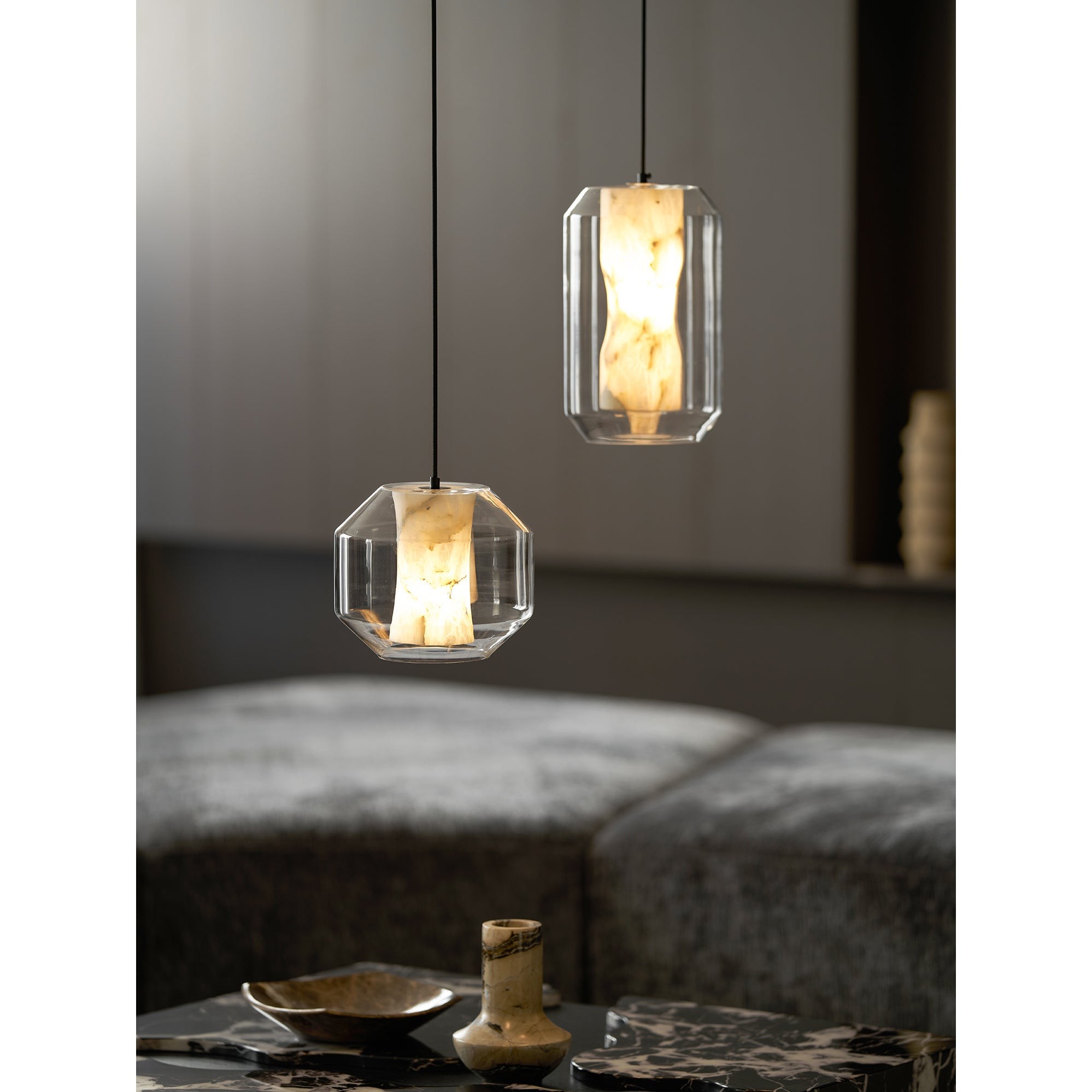 Hanglamp van albastglas HL2997