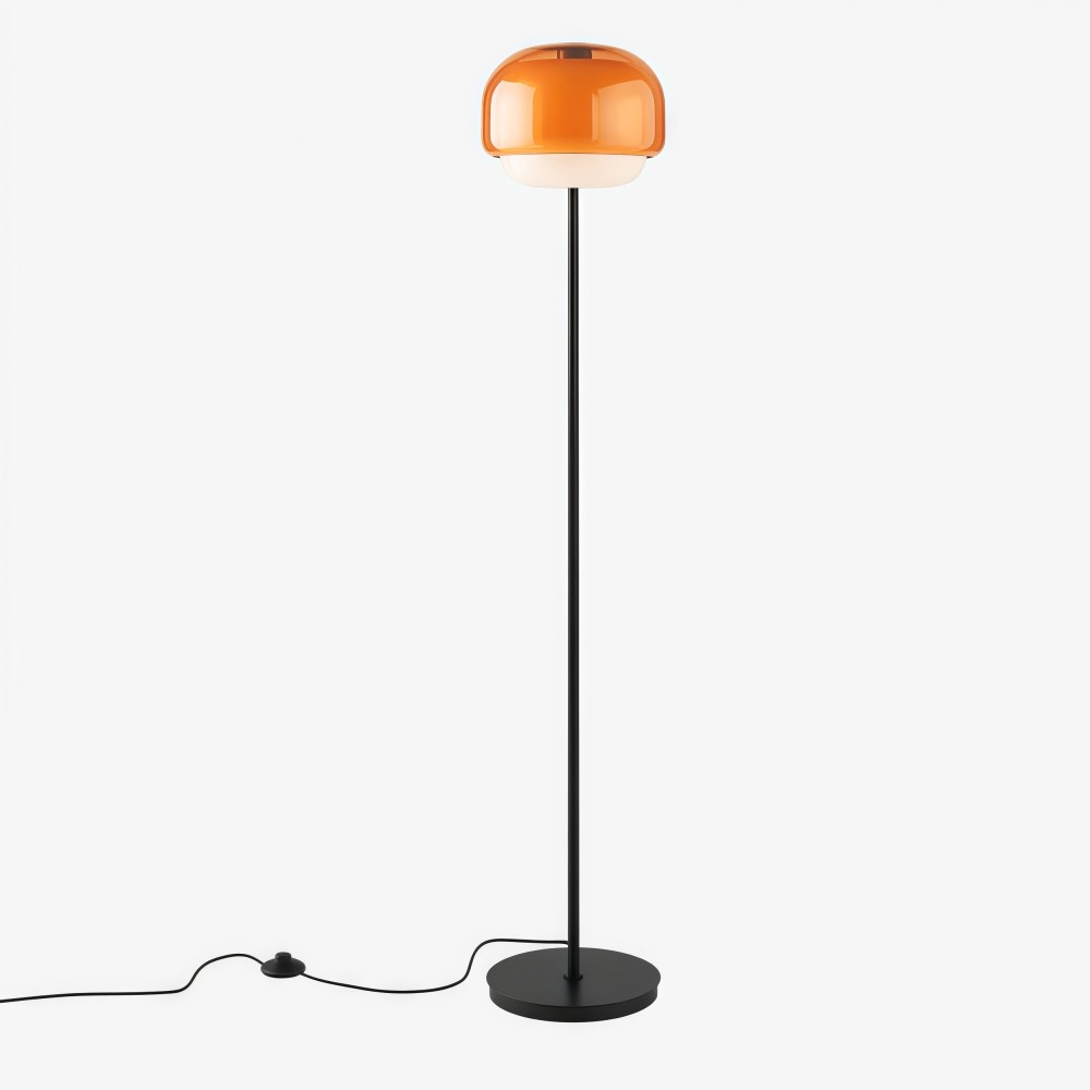 Clinco Moderne Paddestoel Vloerlamp - Gekleurde Glazen Bollamp voor Woonkamers HL1778